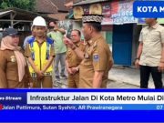 Pemkot Metro Resmi Perbaiki infrastruktur Jalan Rusak