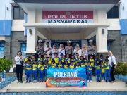 Sat Lantas polres Lampung barat menerima kunjungan Anak-anak TKN 1 Batu Ketulis