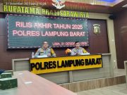 Polres Lampung Barat Konfersi Pers Akhir Tahun 2025.Beberkan Kasus Kriminalitas