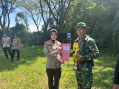 Peringati HUT Polri KE–80 polres Pesibar dan kodim 0422/LB Gelar Lomba Menembak Bersama