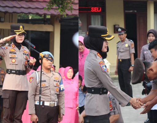 Kapolres Pesisir Barat Pimpimpin Upacara Kenaikan Pangkat 20 Personil Periode 1 Juli 2016