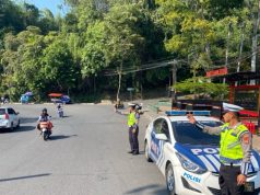 Antisipasi Gangguan Kamtibmas Satlantas Polres Lambar Gelar Patroli Objek Wisata di Taman Hamtebiu