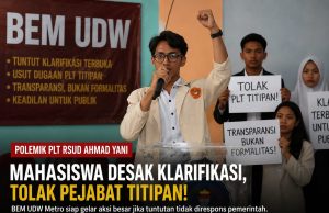 Polemik PLT RSUD Ahmad Yani Kian Memanas, BEM UDW Ancam Turun ke Jalan